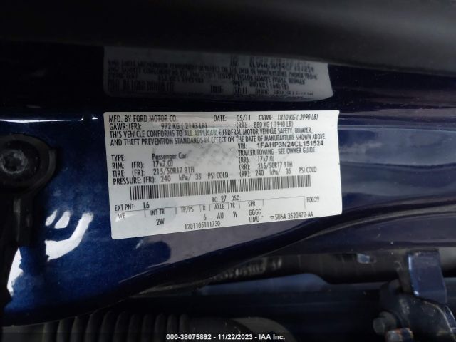 Photo 8 VIN: 1FAHP3N24CL151524 - FORD FOCUS TITA 