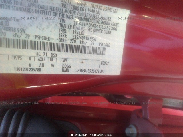 Photo 8 VIN: 1FAHP3N24CL337306 - FORD FOCUS 