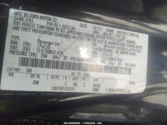 Photo 8 VIN: 1FAHP3N25CL479728 - FORD FOCUS 