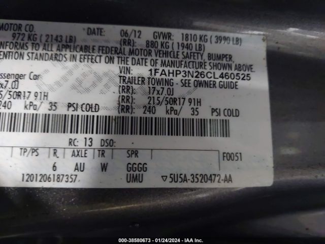 Photo 8 VIN: 1FAHP3N26CL460525 - FORD FOCUS 