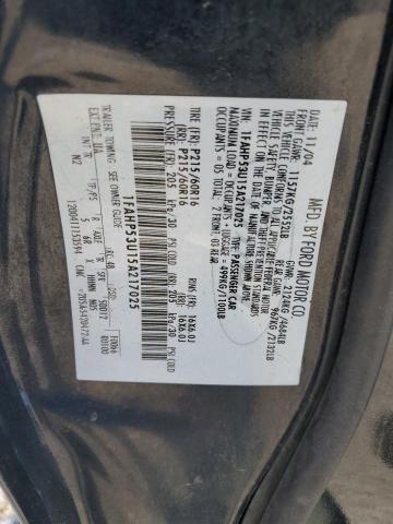 Photo 11 VIN: 1FAHP53U15A217025 - FORD TAURUS SE 