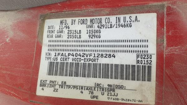 Photo 2 VIN: 1FALP4042VF128284 - FORD MUSTANG 