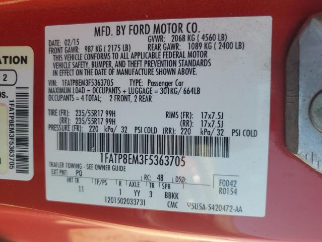 Photo 11 VIN: 1FATP8EM3F5363705 - FORD MUSTANG 