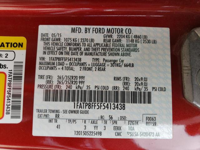 Photo 11 VIN: 1FATP8FF5F5413438 - FORD MUSTANG 