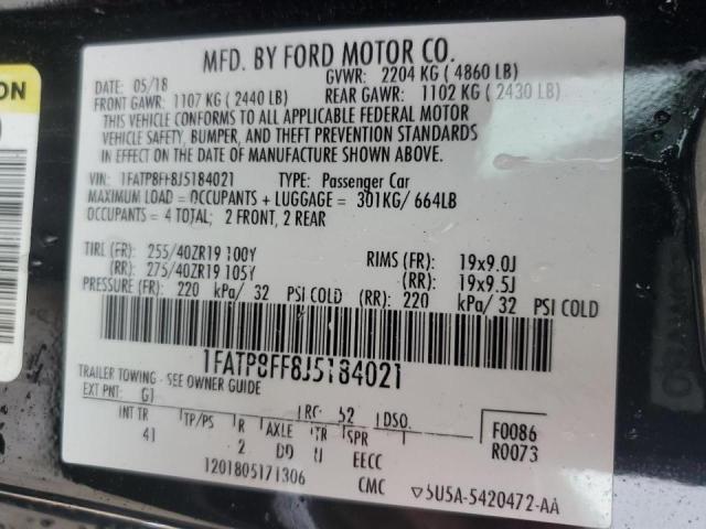 Photo 12 VIN: 1FATP8FF8J5184021 - FORD MUSTANG 