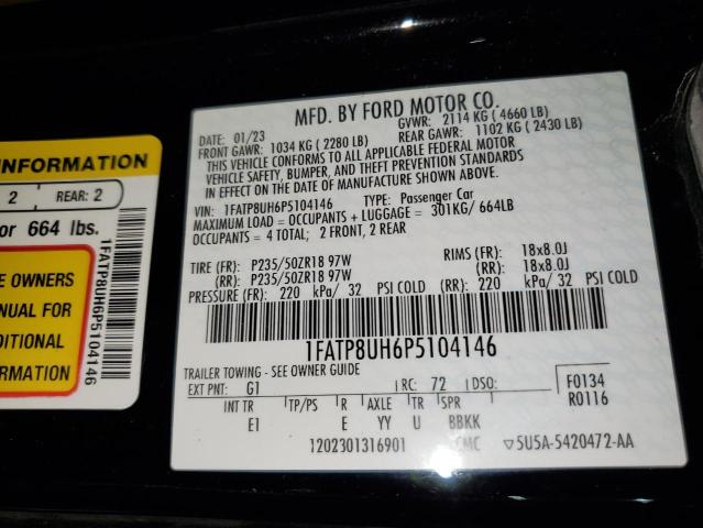 Photo 11 VIN: 1FATP8UH6P5104146 - FORD MUSTANG 