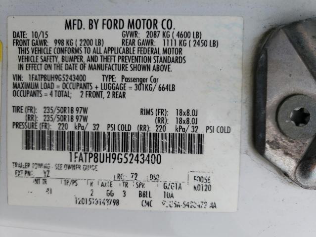 Photo 12 VIN: 1FATP8UH9G5243400 - FORD MUSTANG 