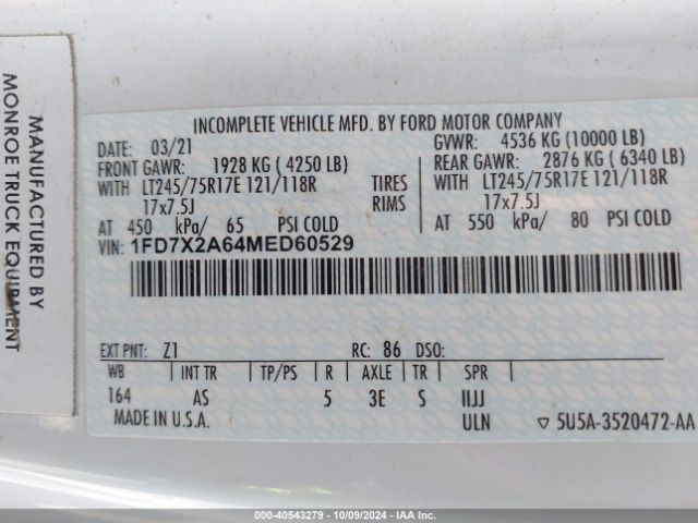 Photo 8 VIN: 1FD7X2A64MED60529 - FORD F-250 