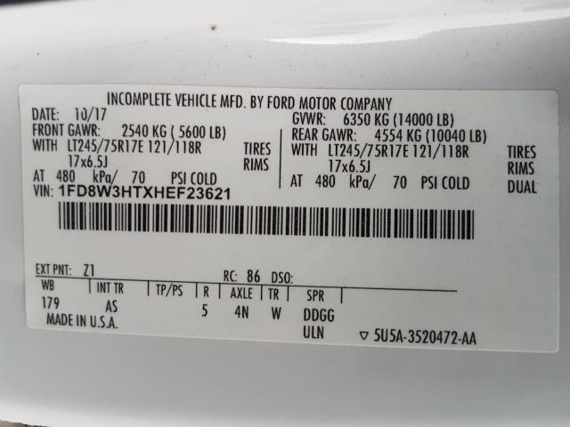 Photo 9 VIN: 1FD8W3HTXHEF23621 - FORD F350 SUPER 