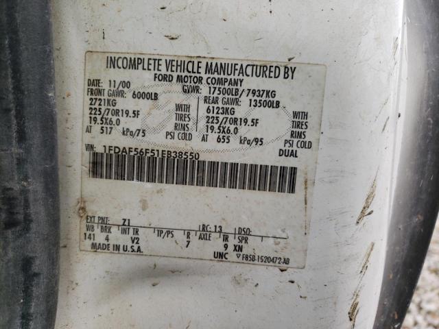 Photo 12 VIN: 1FDAF56F51EB38550 - FORD F550 