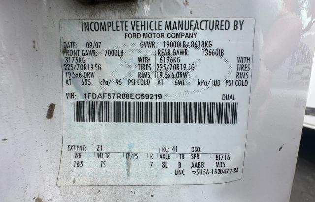 Photo 9 VIN: 1FDAF57R88EC59219 - FORD F550 