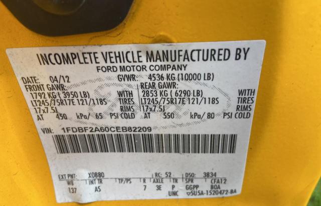 Photo 9 VIN: 1FDBF2A60CEB82209 - FORD F250 SUPER 