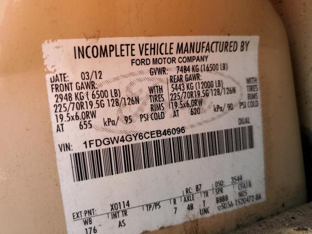 Photo 9 VIN: 1FDGW4GY6CEB46096 - FORD F450 SUPER 