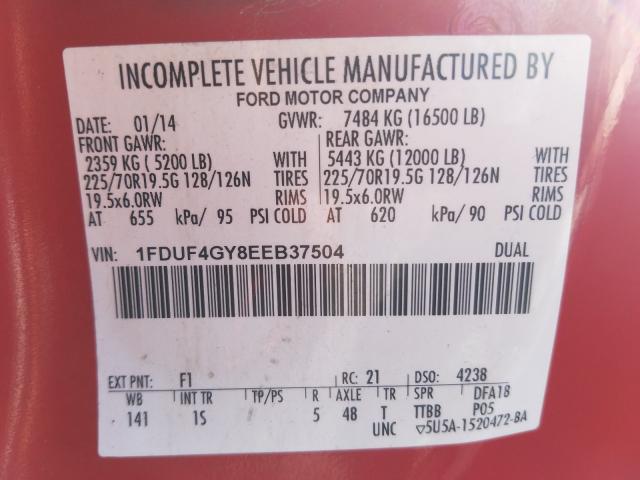 Photo 9 VIN: 1FDUF4GY8EEB37504 - FORD F450 SUPER 