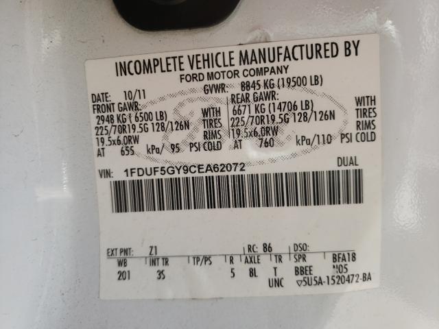 Photo 9 VIN: 1FDUF5GY9CEA62072 - FORD F550 SUPER 