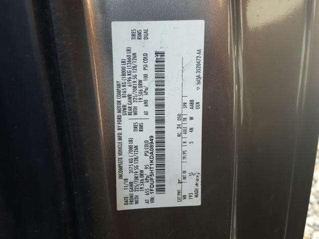 Photo 9 VIN: 1FDUF5HT1KDA08949 - FORD F550 SUPER 