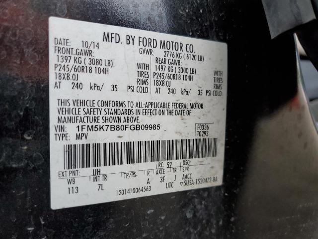 Photo 12 VIN: 1FM5K7B80FGB09985 - FORD EXPLORER 