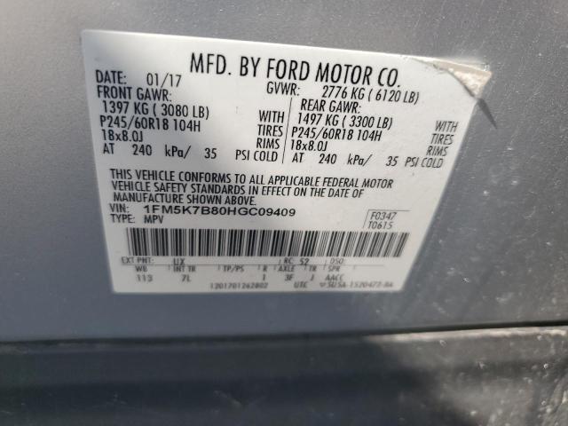 Photo 12 VIN: 1FM5K7B80HGC09409 - FORD EXPLORER 