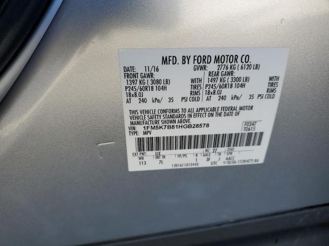 Photo 12 VIN: 1FM5K7B81HGB28578 - FORD EXPLORER 