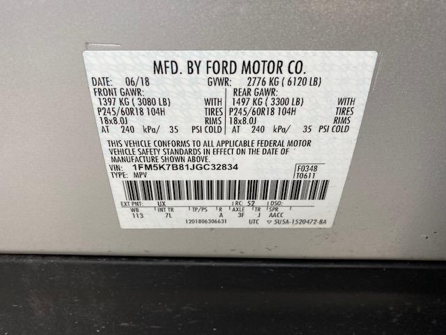 Photo 9 VIN: 1FM5K7B81JGC32834 - FORD EXPLORER 