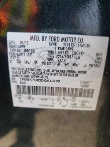 Photo 12 VIN: 1FM5K7B82DGA40780 - FORD EXPLORER 