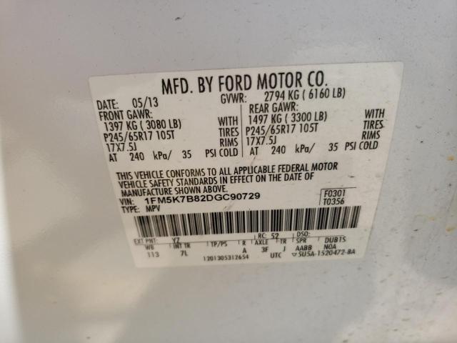 Photo 12 VIN: 1FM5K7B82DGC90729 - FORD EXPLORER 