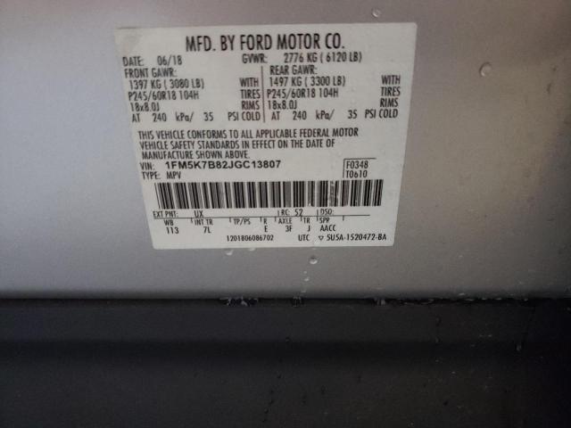 Photo 12 VIN: 1FM5K7B82JGC13807 - FORD EXPLORER 