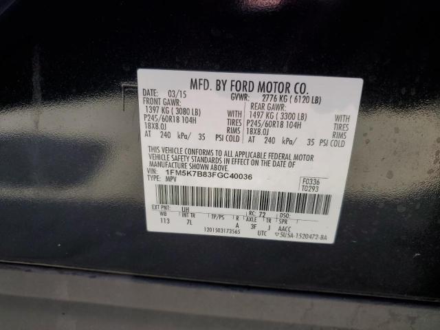 Photo 12 VIN: 1FM5K7B83FGC40036 - FORD EXPLORER 