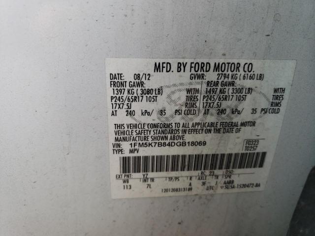 Photo 12 VIN: 1FM5K7B84DGB18069 - FORD EXPLORER 