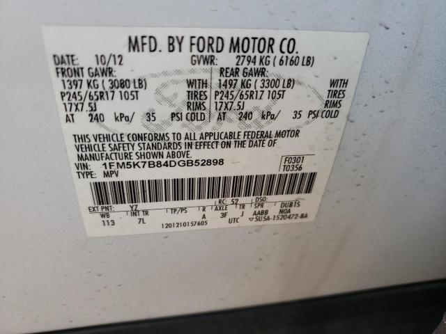 Photo 12 VIN: 1FM5K7B84DGB52898 - FORD EXPLORER 