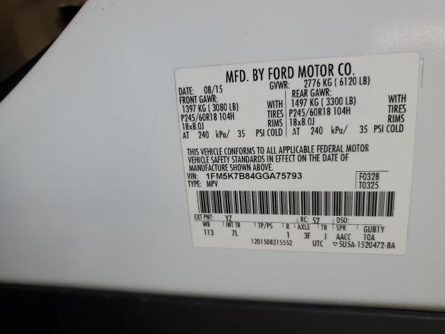 Photo 12 VIN: 1FM5K7B84GGA75793 - FORD EXPLORER 