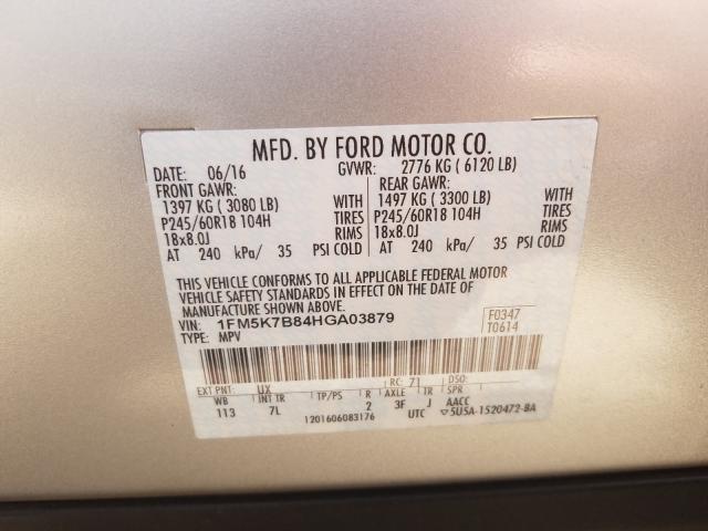 Photo 9 VIN: 1FM5K7B84HGA03879 - FORD EXPLORER 