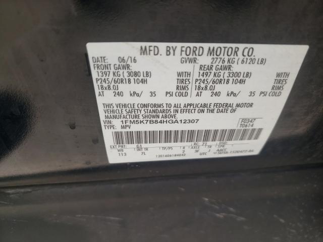 Photo 9 VIN: 1FM5K7B84HGA12307 - FORD EXPLORER 