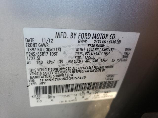 Photo 9 VIN: 1FM5K7B85DGB57446 - FORD EXPLORER 