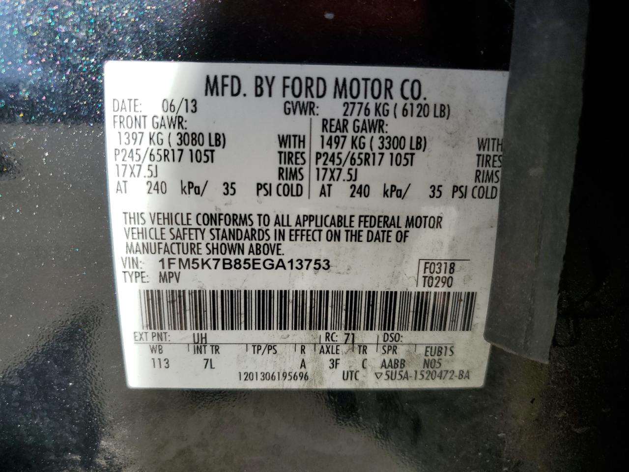 Photo 12 VIN: 1FM5K7B85EGA13753 - FORD EXPLORER 