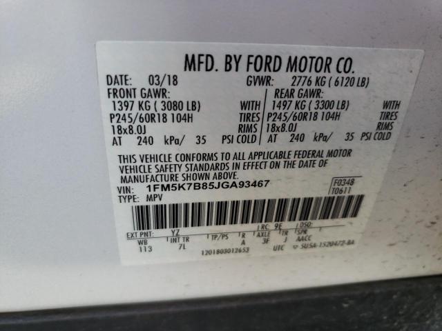 Photo 12 VIN: 1FM5K7B85JGA93467 - FORD EXPLORER 