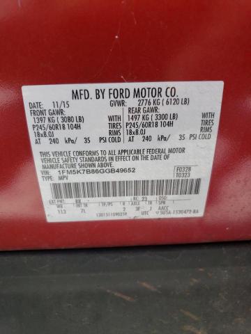 Photo 13 VIN: 1FM5K7B86GGB49652 - FORD EXPLORER 