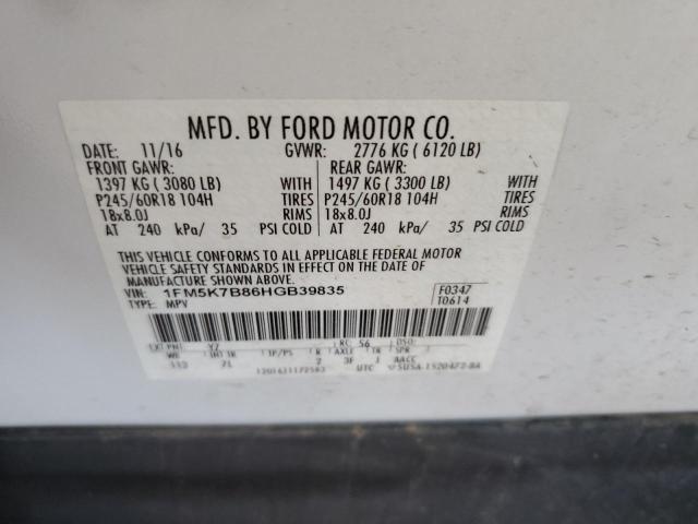 Photo 12 VIN: 1FM5K7B86HGB39835 - FORD EXPLORER 