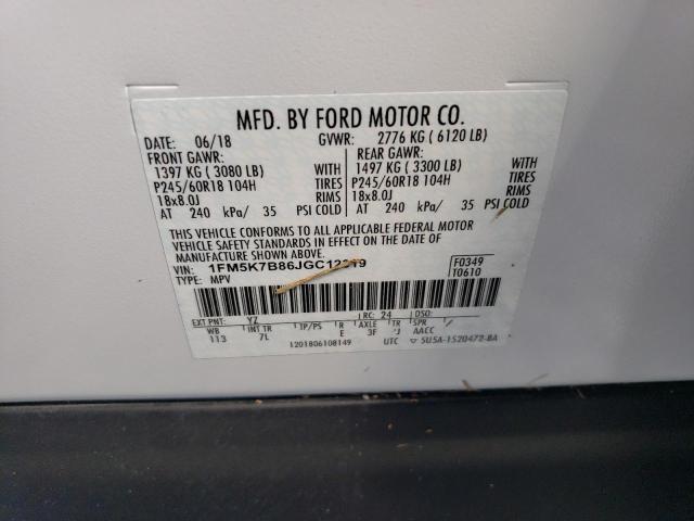 Photo 6 VIN: 1FM5K7B86JGC12319 - FORD EXPLORER 