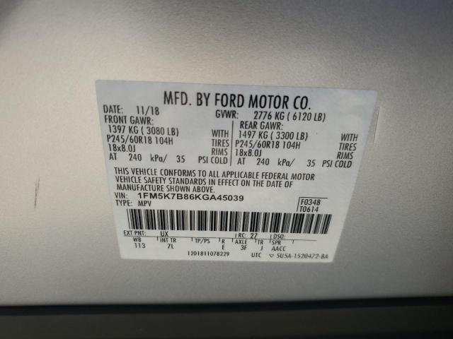 Photo 12 VIN: 1FM5K7B86KGA45039 - FORD EXPLORER 