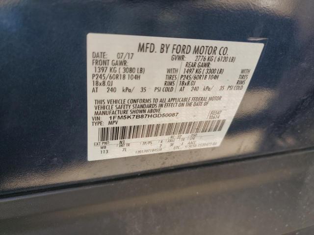 Photo 12 VIN: 1FM5K7B87HGD50087 - FORD EXPLORER 