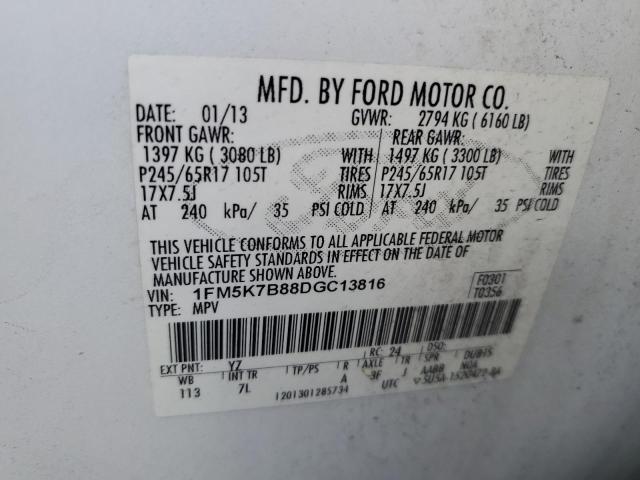 Photo 13 VIN: 1FM5K7B88DGC13816 - FORD EXPLORER 