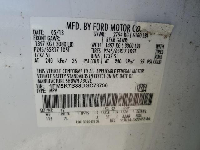 Photo 12 VIN: 1FM5K7B88DGC79766 - FORD EXPLORER 