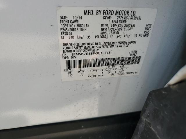 Photo 12 VIN: 1FM5K7B88FGB13718 - FORD EXPLORER 