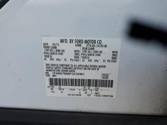 Photo 12 VIN: 1FM5K7B88FGC23961 - FORD EXPLORER 