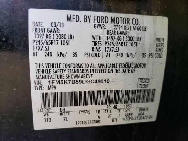 Photo 13 VIN: 1FM5K7B89DGC48610 - FORD EXPLORER 