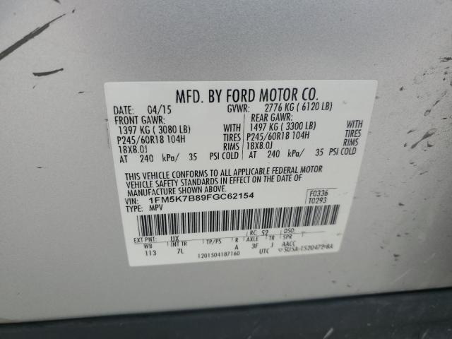 Photo 11 VIN: 1FM5K7B89FGC62154 - FORD EXPLORER 