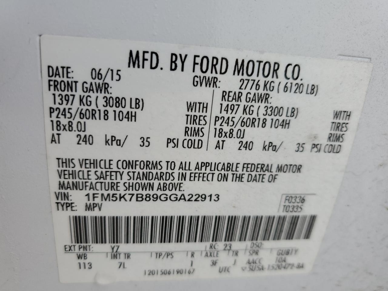 Photo 11 VIN: 1FM5K7B89GGA22913 - FORD EXPLORER 