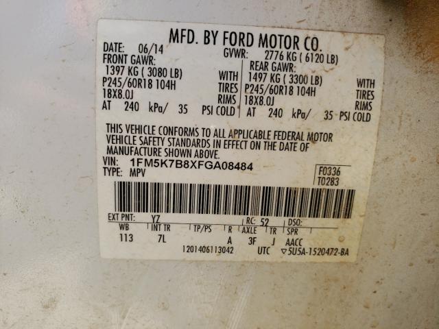 Photo 9 VIN: 1FM5K7B8XFGA08484 - FORD EXPLORER 