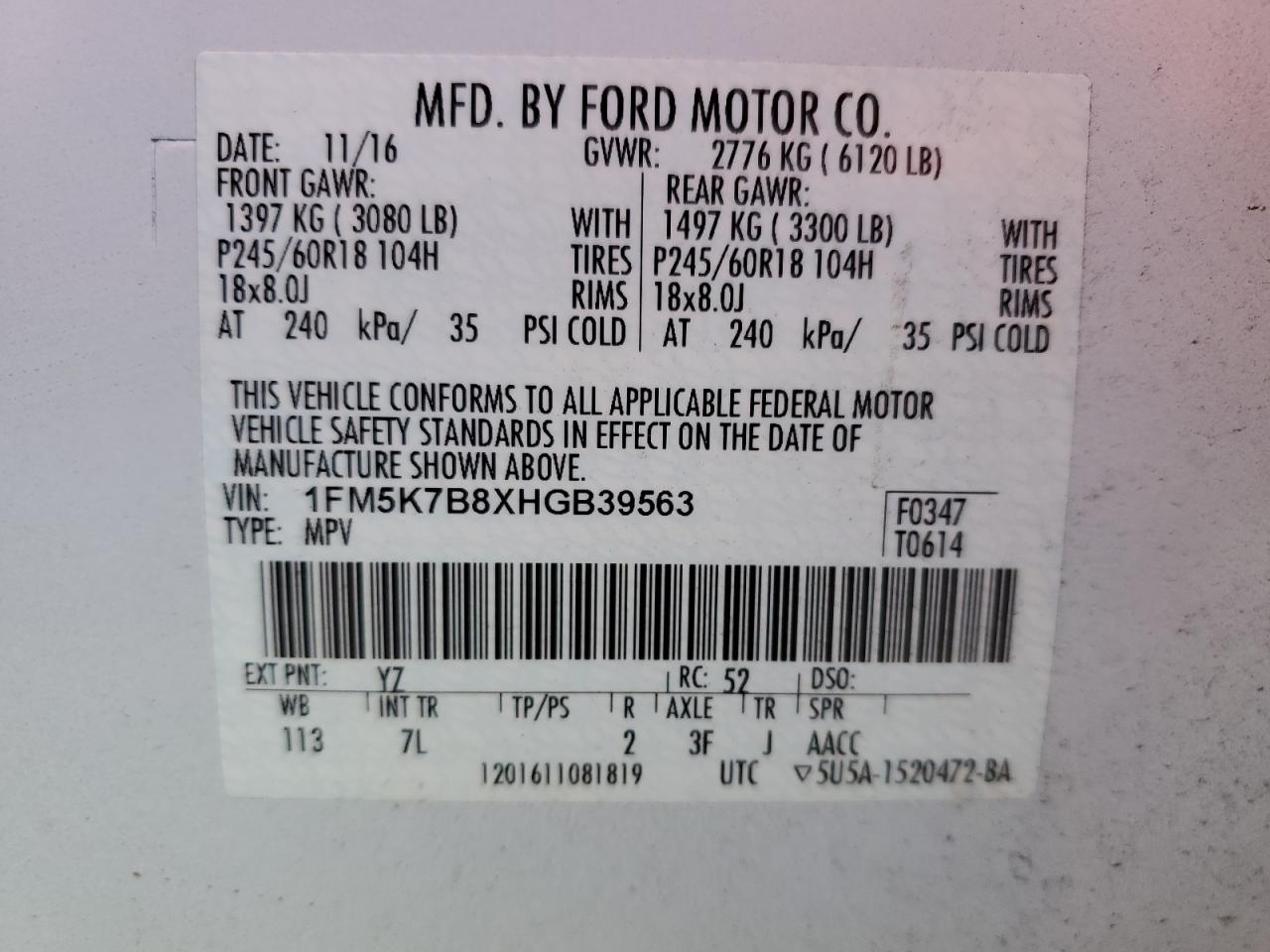 Photo 12 VIN: 1FM5K7B8XHGB39563 - FORD EXPLORER 